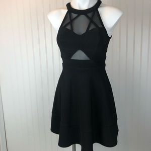 Emerald Sundae Black mesh party dress